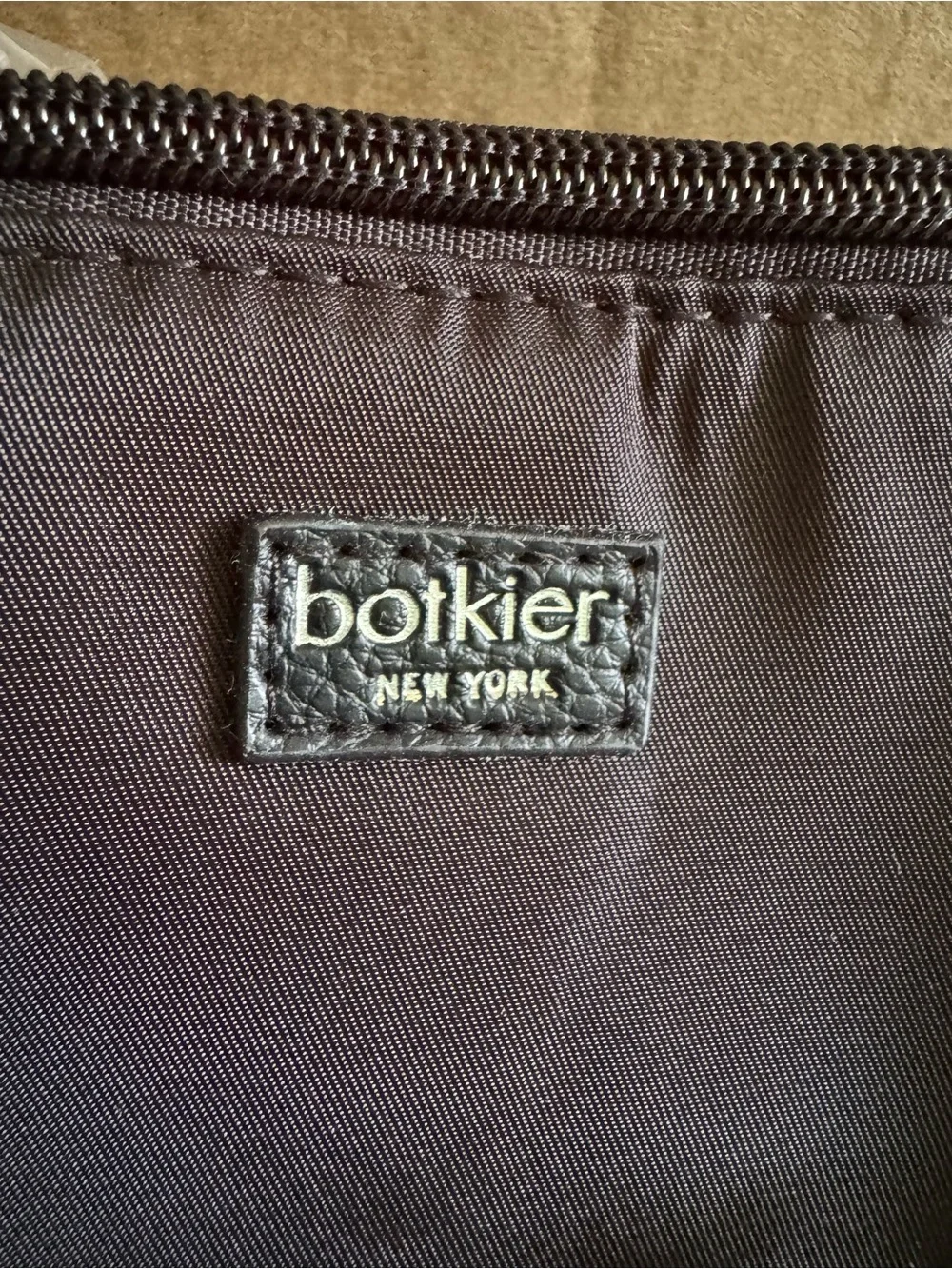 Botkier New York Bond Tote Bag made of black nylon with vegan leather trim